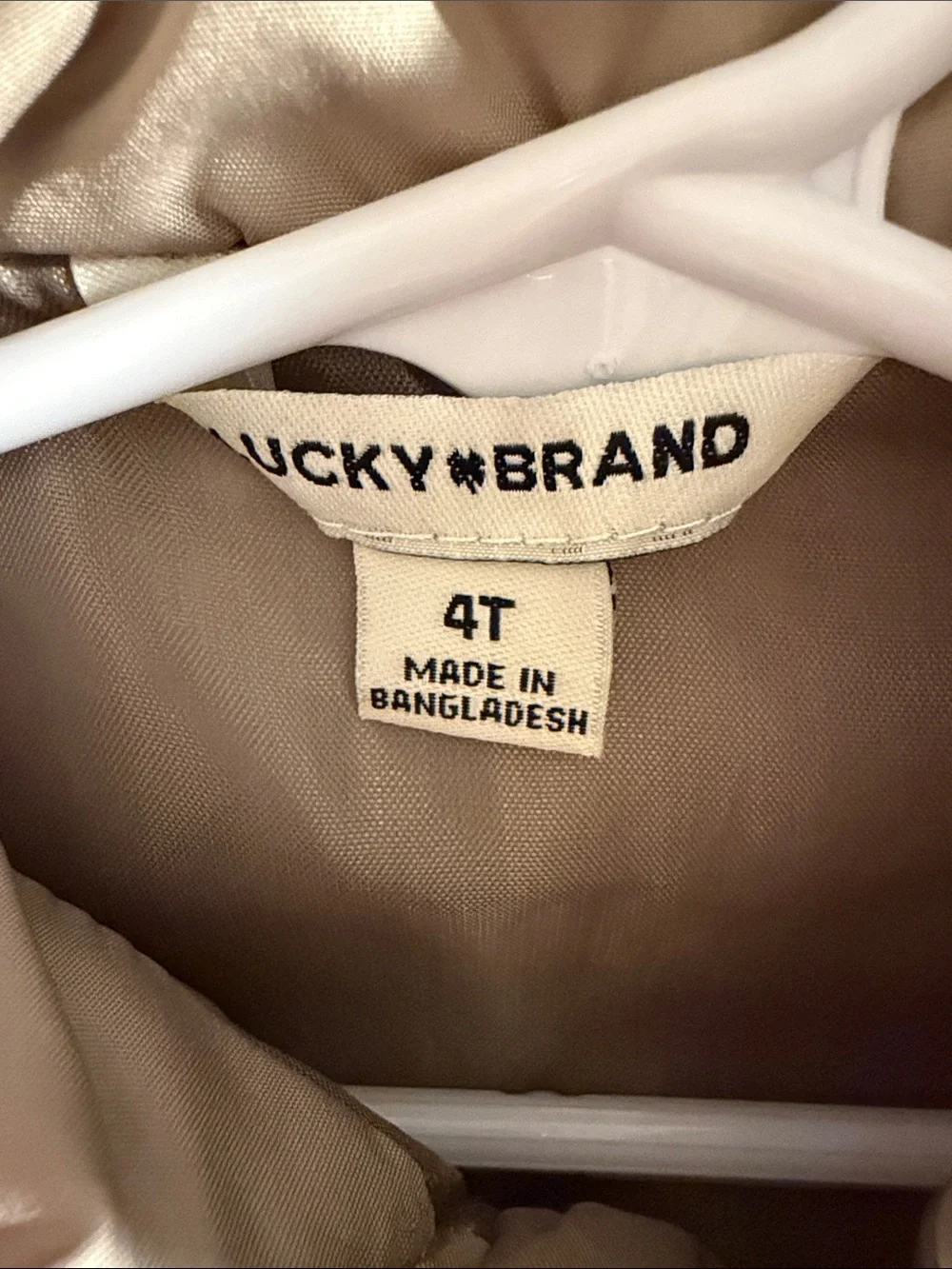 Lucky Brand Quilted Puffer Vest in Beige Taupe